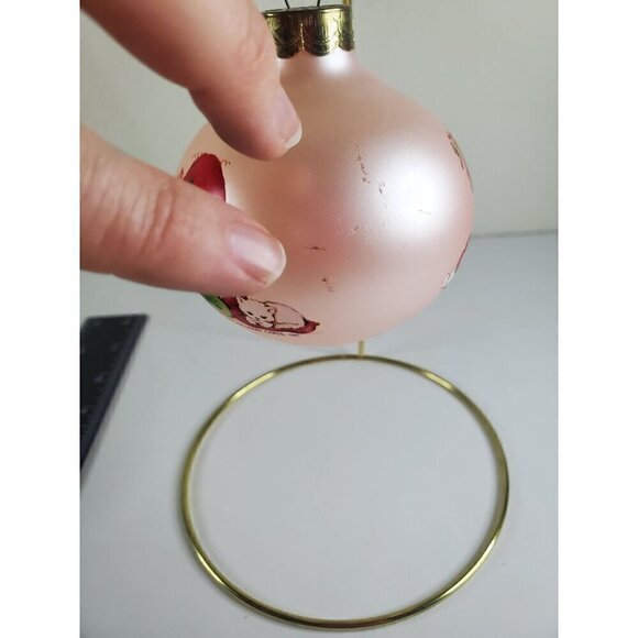 Vintage 1984 Hallmark Keepsake Pink Glass Ornament A Gift of Friendship *READ* - Picture 10 of 10